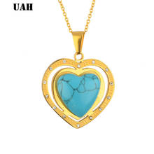 UAH Hollow Heart Pendant Necklaces Fashion Jewelry LOVE Collares Geometric Charm Necklace Bijoux NEW Arrival 2018 2024 - buy cheap