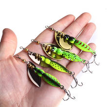 Señuelo de pesca Artificial para lubina, cebo giratorio de Metal para Lucio, señuelo de hundimiento, 4 colores, 70mm 2024 - compra barato