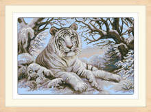 Kit de punto de Cruz del tigre de Bengala, novedad, oferta, Tigre riolis de nieve, invierno, 1184 2024 - compra barato