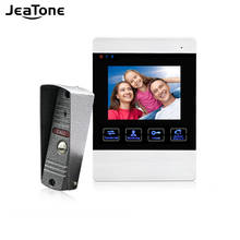 JeaTone 4 дюймов HD Led видео домофон система дверной звонок 1200TVL камера автоматический видеоплеер разблокировка металлический дверной Звонок 2024 - купить недорого