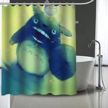 Горячая Распродажа Totoro, занавеска для ванной из полиэстера с пользовательским рисунком, водонепроницаемая занавеска для душа s, занавеска для ванной с принтом «сделай сам» 2024 - купить недорого