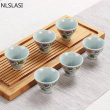 Conjunto de chá de cerâmica nlslasi, conjunto de chá portátil para escritório de alta qualidade com copo de água 2024 - compre barato