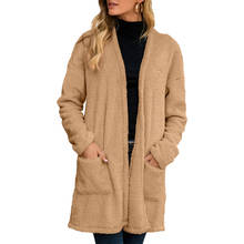 Winter Coat Women Faux Fur Overcoat Solid Color Pockets Coat Autumn Winter Casual Loose Cardigan Female Coat Women Clothing 2024 - buy cheap