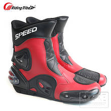 Motorcycle boot Microfiber Leather Racing botas Riding shoes Motocross Racing Non-slip Hanging Botas Protective Boots 2024 - buy cheap