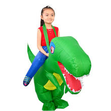 Ride Costume 2 size Inflatable Dinosaur T-Rex Fancy Dress adult Kids halloween Costume Dragon Party Outfit animal themed cosplay 2024 - buy cheap
