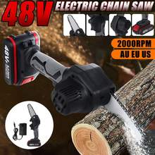 4 inch Cordless Electric Chainsaw Mini Electric Saw Portable Electric Pruning Saw 48V Rechargeable Wood Cutter Woodworking Tools 2024 - buy cheap
