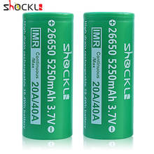 26650 battery Shockli 26650 5250mAh 5000mAh 20A 3.7V li-ion rechargeable battery for flashlight  torch DQG TINY ODF30 2024 - buy cheap