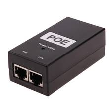 24 В 0.5A 24 Вт Настольный инжектор питания POE Ethernet адаптер Стандартный PD порт POE источник питания для видеонаблюдения CCTV IP камера 2024 - купить недорого