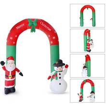 Accesorios navideños 120/160/180/240cm, arco inflable gigante de Santa Claus, decoración de muñeco de nieve de Navidad para el nuevo para el hogar, accesorios de fiesta de año 2024 - compra barato