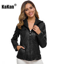 KaKan Women's Leather Jacket Pu Leather Jacket Women's Spring 2020 Women's Long Sleeve Women's Jacket 2024 - buy cheap