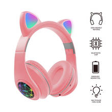 Fones de ouvido sem fio fone de ouvido fone de ouvido fone de ouvido bluetooth fone de ouvido fone de ouvido sem fio fone de ouvido bluetooth com rgb flash light bluetooth 5.0 jovens crianças meninas para o telefone 2024 - compre barato