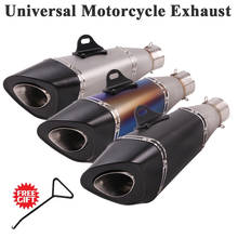 Universal 60mm Motorcycle Yoshimura Exhaust Pipe Escape Modified Moto Carbon Fiber Muffler For Z800 Z900 R15 GSXR150 S1000RR ATV 2024 - buy cheap