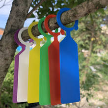 Etiquetas de plástico para plantas de colores, rotuladores reutilizables para plantas colgantes de jardín de guardería, etiquetas de árbol con gancho (7 colores), 50 Uds. 2024 - compra barato
