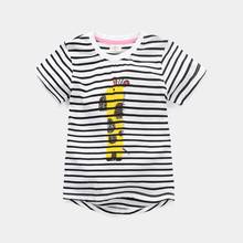 Модная футболка для девочек; хлопковый детский топ с короткими рукавами; модная детская футболка; Одежда для девочек 2024 - купить недорого