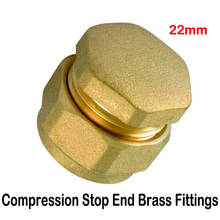 Compression Brass Thread Pipe Hex Head Plumbing Adapter 22mm Brass Ferrule Tube Compression Fitting Connector 2024 - buy cheap