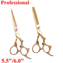 5.5 6.0 Hair Scissors Professional High Quality Barber Scissors Thinning Hairdressing Scissors Cutting Shears Haircut 440C 9005# 2024 - buy cheap