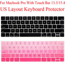 US keyboard protector for Macbook Pro 13 with Touch Bar A1706 A1989 A2159  Pro 15 Touchbar A1707 A1990 silicone keyboard cover 2024 - buy cheap