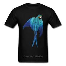 Fabulous Cool Macaw Parrot 3D Print Men Black T-shirt Fashion Animal Bird Design Unique Street Wear Cotton Top Tees Harajuku 2024 - buy cheap