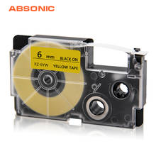 Absonic совместимый для объектива с оптическими зумом Casio XR-6YW этикетки лента EZ-принтер этикеток для KL-60 KL-120 KL-820 KL-60SR KL-70e KL-100e KL-100 KL-200 2024 - купить недорого