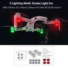 Lâmpada estroboscópica universal para drone, 4 unidades, luz noturna de voo para mavic air 2/mini 2/phantom 4 pro spark zoom, acessórios para drones 2024 - compre barato