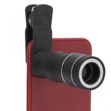 Lente telescópica para teléfono, Monocular con Zoom de 12 veces, Clip para teléfono de alta definición, para tomar fotos al aire libre, lente de cámara para teléfono 2024 - compra barato