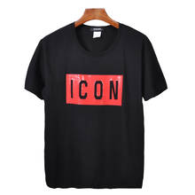 DSQICOND2-Camiseta informal para hombre, camisa con estampado de icono, diseño de Fitness, cuello redondo, envío gratis 2024 - compra barato