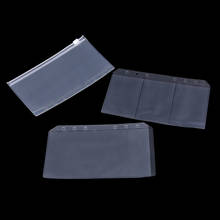 Organizador de relleno transparente de PVC A5/A6, sobre con cierre de cremallera, papelería de bolsillo, 6 agujeros, 1 ud. 2024 - compra barato