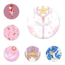 Cartão captor sakura emblema broche acessórios para roupas mochila decoração presente 2024 - compre barato