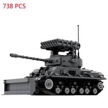 Bloques de construcción para niños, juguete de ladrillos para armar tanque medio del ejército Angry Sherman M4A3E8, serie militar de la 2. ª Guerra Mundial, ideal para regalo 2024 - compra barato