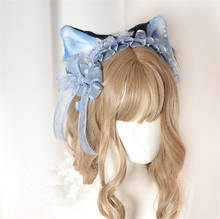 Lolita Navy Color  Hairpin Headwear  KC Hair Band Beast Ear Side Clip Top Cosplay D747 2024 - buy cheap