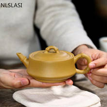 Bule de chá yixing roxo filtro de argila, bule para chá bruto higiênico gravata personalizada autêntica 200ml 2024 - compre barato