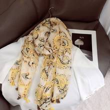 Outono moda amarelo aztec cashew borla viscose cachecol de xale estampa feminina envoltório macio pashmina bufandas muçulmano hijab sjaal 180*90cm 2024 - compre barato