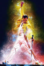 Freddie Mercury Rock Music Band Star Hot Painting Wall Sticker Silk Poster Art Light Canvas Home Decoration 2024 - buy cheap