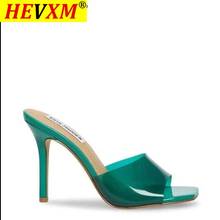 HEVXM-Sandalias de tacón alto de PVC para mujer, zapatos de fiesta, de verano, con punta abierta, sexy, de charol, 2021 2024 - compra barato