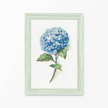 T B1498 Blue Hydrangea flowers scenery precise printing cross stitch embroidery kits   Lovely Hot Sell Counted Cross Stitch Kit 2024 - buy cheap