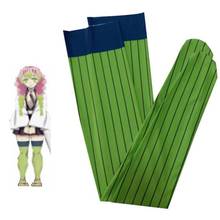 Kimetsu no Yaiba-Demon Slayer para mujer, calcetines por encima de la rodilla, disfraz de Cosplay de Kanroji Mitsuri, Halloween, Navidad, 2021 2024 - compra barato