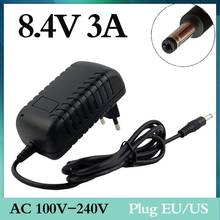 best price 8.4V 3A * 5.5 * 2.1mm AC DC power adapter charger adapter for 7.2V 7.4V 8.4V 18650 Li-Ion Li-po battery free shipping 2024 - buy cheap