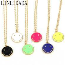 10Pcs Smiley enamel round pendant,color enamel plating charm jewelry,fashion enamel jewelry pendant Necklace 2024 - buy cheap