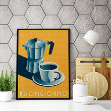 Buongiorno  Coffee Wall  Art Pictures Print Vintage Canvas Painting Kitchen Cafe Shop Poster Wall Home Decoration 2024 - buy cheap