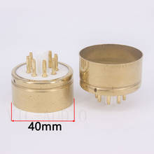 Base de soquete de tubo de cerâmica, 2 peças, 8 pinos, tubo eletrônico, base de tubo banhada a ouro para 6n8 6550 kt88, amplificador de tubo de vácuo diy 2024 - compre barato
