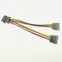 Компьютерные кабели и разъемы Molex 4-контактный IDE к двойному SATA 15-контактный кабель питания Y-образный разветвитель источник питания для жесткого диска 4-контактный к SATA кабелю 2024 - купить недорого