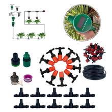 15m/25m diy sistema de irrigação por gotejamento rega automática mangueira jardim micro gotejamento kits de rega com gotejadores ajustáveis 2024 - compre barato