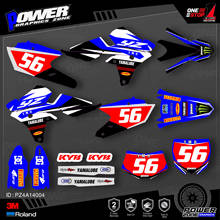 PowerZone Custom Team Graphics Backgrounds Decals 3M Stickers Kit For YAMAHA 14-18 YZ250F 15-18 YZ250FX WRF250  14-17 YZ450F 004 2024 - buy cheap