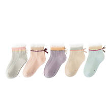 5 Pairs/lot 1 to 12 Years Kids Summer Cotton Baby Girl Socks Children Spring Girls Lace Bow Breathable Socks 2024 - buy cheap