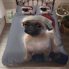 Roupas de cama estilo europeu, conjuntos de roupa de cama para cães fofos de natal, filhotes e confortáveis, 2-3 peças 2024 - compre barato