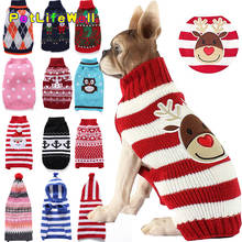 Holiday Pet Christmas Dog Sweater Pet Winter Knitwear Warm Clothes for Puppy Kitten Cats Classic Coat Knitting Crochet Clothes 2024 - купить недорого