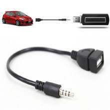 3.5mm Male AUX Audio Plug Jack To USB 2.0 Female Converter 20cm Cable Cord For Car MP3 2024 - buy cheap