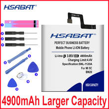 HSABAT BN20 4900mAh Battery for Xiaomi mi 5C M5C mi5C free shipping within tracking number+free tools 2024 - buy cheap