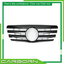 Para-mercedes-benz e-class w210 2000-2002 com emblema cl estilo preto/plano preto/todo preto/prata/chrome grade dianteira corrida 2024 - compre barato