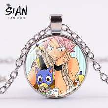 SIAN New Fashion Japan Anime Fairy Tail Necklace Favorite Cartoon Figures Picture Handmade Crystal Pendant Choker for Men Women 2024 - buy cheap